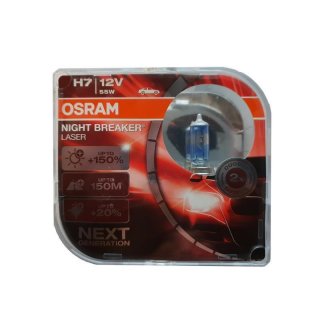2 x OSRAM NIGHT BREAKER LASER H7 NEXT GENERATION HALOGEN SCHEINWERFERLAMPE 12V