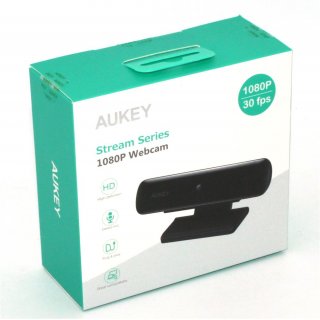 AUKEY FHD Webcam, 1080p Live Streaming Kamera, Desktop oder Laptop USB Webcam fr Widescreen Video Anrufe und Aufnahmen