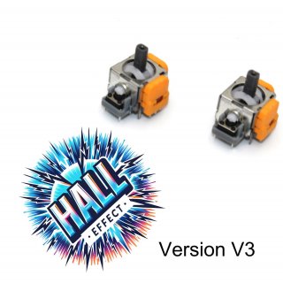 2 x PS5 Analog Halleffect Halleffekt Controller 3D Steuer Modul Thumbstick Stickdrift Potentiometer Orange V3 L -4C