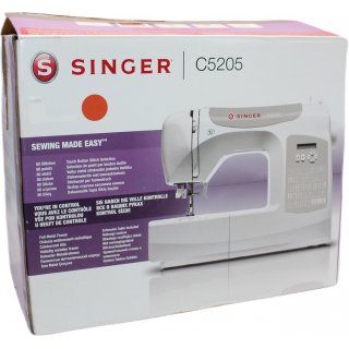 Singer C5205 Nhmaschine, wei/grau - Gebraucht guter Zustand wie neu mit OVP