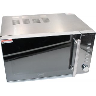 CASO  MG20 Ceramic menu 2-in-1 Mikrowelle mit Grill  Keramikboden und Grill-Rost fr 2 Ebenen, 900 W, 1000 W Grill, 20 L, Edelstahl, verspiegelt - gebraucht  