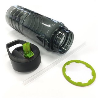 MELIANDA MA-7100 leichte Trinkflasche Grün Sportflasche mit 750 ml - Trinkhalmsystem - Wasserflasche aus BPA freiem Tritan - bruchsicher