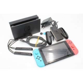 Nintendo Switch Neon-Rot/Neon-Blau Baujahr 2017 Patchable / Hackable gebraucht