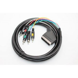 SpeaKa Professional Component Cinch / SCART TV, Receiver Anschlusskabel [5x