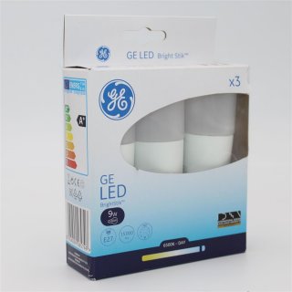 GE Bright Stik LED Röhrenform 9W (60W) E27 865 240° NODIM matt