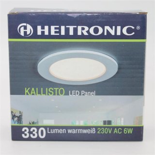 Heitronic Deckenleuchte LED PANEL 6W WEISS KALLISTO Weiss