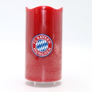 FC BAYERN MÜNCHEN LED-Echtwachskerze - Mit rotierender FC Bayern-Logo-Projektion