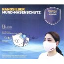 4 x Mundschutz Atemschutzmaske nanosilber 30x waschbar Maske