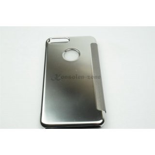 Iphone 7 Plus / 5.5 LED View Flip Case Tasche Silber Cover Schutzhülle