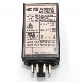 TE Connectivity MT226230 Steckrelais 230 V/AC 10 A 2 Wechsler 1 St.