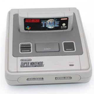 Original SNES Super Nintendo Konsole Gerät 1 Controller & Spiel ILUSION OF TIME