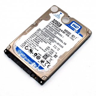 Western Digital WD3200BEVT Scorpio Blue 320GB interne Festplatte (6,4 cm (2,5 Zoll), 5400rpm, 8MB Cache, SATA)
