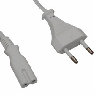 Stromkabel weiss  für Playstation PS1 PS2 PS3 PS4 Apple TV Xbox DVD-Player Netzkabel AC
